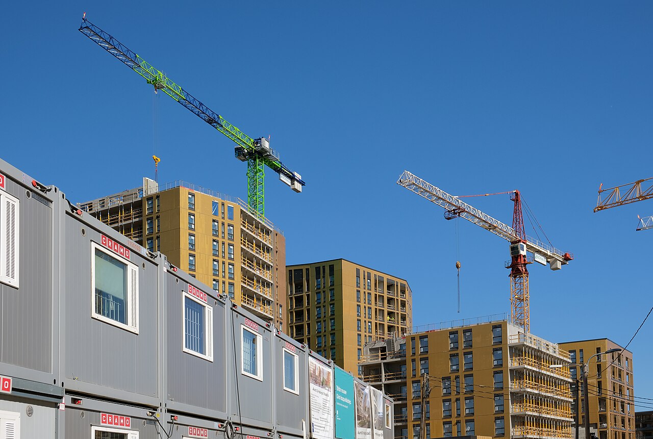 A building under construction within the scope of a land-for-flat construction contract