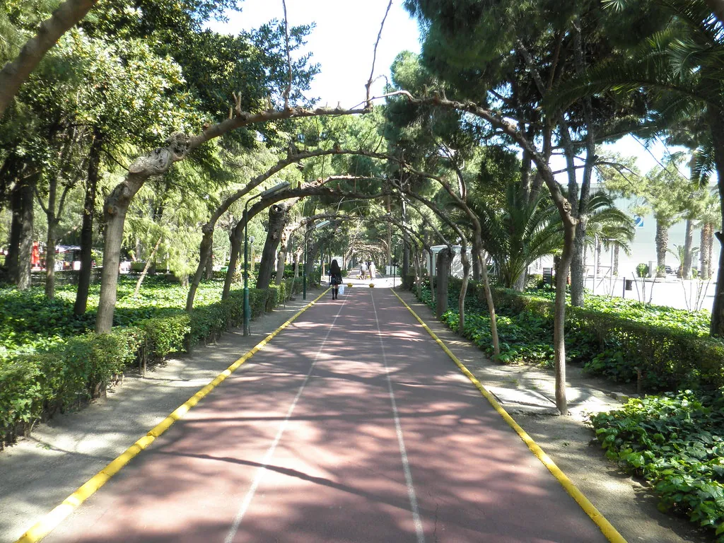 İzmir'de ağaçlı bir park yolu: İzmir'de uzlaştırma bürosu süreci rehberi