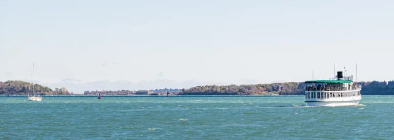 İzmir'de toplu taşıma kazası yazısı için denizde ilerleyen yolcu vapuru